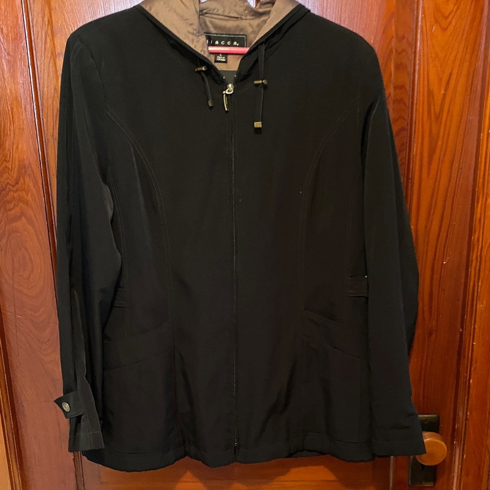 Black Hooded Women's Jacket